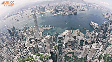 「環球城市」排名，香港排第五。	（資料圖片）