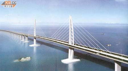 港珠澳大橋將於二○一五至一六年落成。
