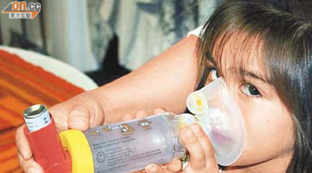 哮喘藥可能影響兒童口腔健康，家長應提醒患兒漱口。（港大牙醫學院提供圖片）