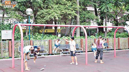 通州街公園是不少兒童的休憩地。
