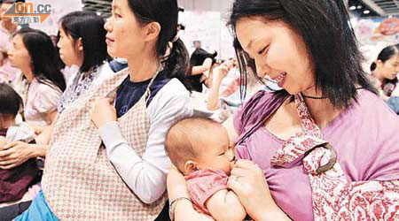 婦女成功餵哺母乳，家人支持不可少。	（資料圖片）