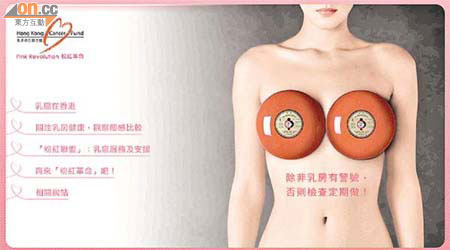 本港每年有近二千七百宗乳癌新症，平均每日八名女性不幸患上乳癌。