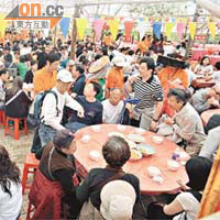 慶春約太平清醮筵開數百席素宴，免費招待嘉賓。