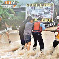 今年七月一場暴雨，令大埔沙埔仔村發生嚴重水浸，導致一名村民死亡。