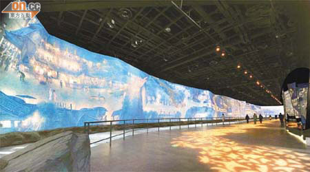 電子動態版《清明上河圖》展覽，將為亞洲博覽館帶來近一百萬人流。	（資料圖片）