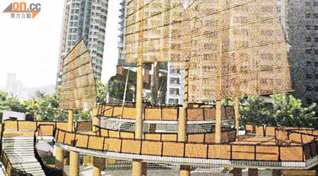 旅遊事務署擬改建香港仔海濱為帆船形狀的觀景台，盡顯漁港特色。