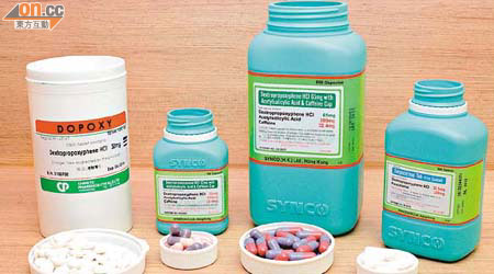 本港公立醫院現時有使用其中四款含「丙氧吩」的止痛藥。