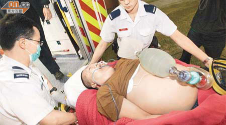 意外跌落床的胖漢送院搶救後不治。	（左蘭慶攝）