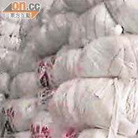「美白黑心棉被」包裝後被銷往廣州及中山等地。