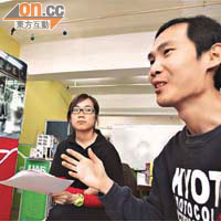何婉雯（左）及陳詠基指不少傳統老店正面對結業危機，有待支援。
