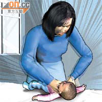 女嬰疑哭鬧，婦人情緒失控，涉嫌扼頸殺害女兒。