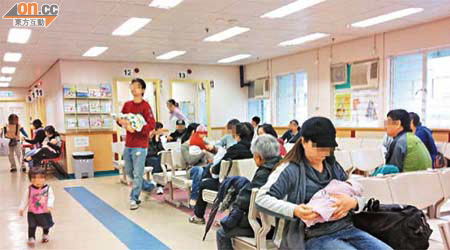 沙田母嬰健康院亦有不少非港人父母的嬰兒接受服務。