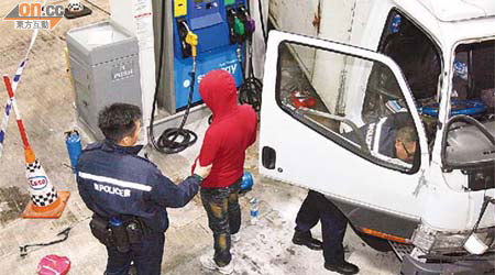 今年一月一名貨車司機疑「索Ｋ」後，駕車駛入青衣一個油站，險釀大禍。
