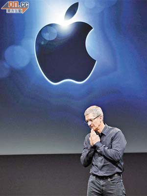 蘋果公司股價受挫。圖為新任行政總裁庫克。