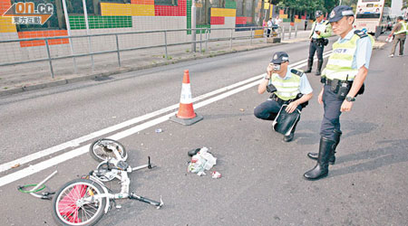 今年九月初一名女子騎單車期間遭專線小巴撞斃。（資料圖片）