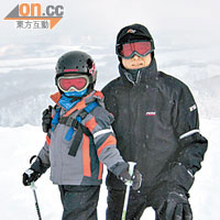 田北俊（右）要「排期」到農曆年先至可以同孫仔再一齊出外滑雪。（資料圖片）