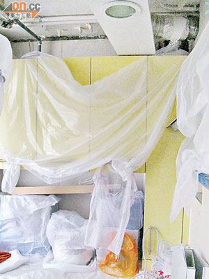 彩蒲苑單位<br>整個廚房滲漏處處，住戶日常起居大受影響。