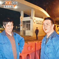 東莞的士司機劉先生（右）稱：行家羅先生等客遇橫禍客死異鄉很可惜。