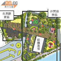 當局建議在梅窩興建的海濱長廊及市鎮廣場。