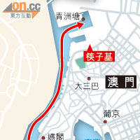 青洲塘碼頭及航道圖