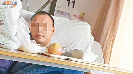 被斬斷筋腱的男子已接受接駁手術，仍在醫院留醫。（吳遠輝攝）