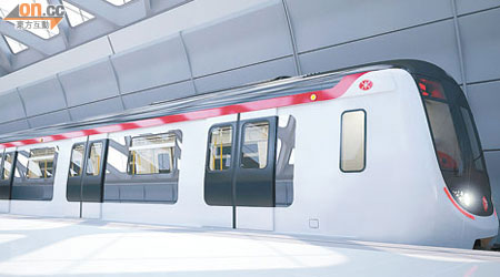 南港島線（東段）新列車車身有多個設計方案，均以白色為主。（設計圖片）
