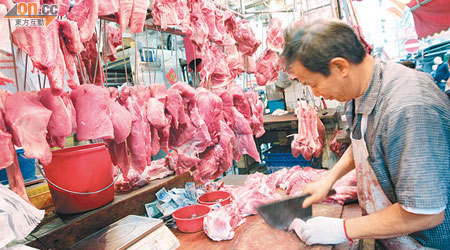 經常處理生豬肉的肉販，在職場中感染豬鏈球菌風險較高。（資料圖片）