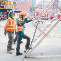 港鐵表示一直為港鐵工程的地盤工人提供足夠職業安全保障。（港鐵提供）