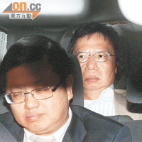 郭炳江（後）今年三月底被廉署拘捕。