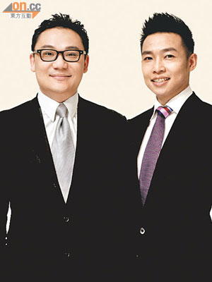 劉嘉鴻（左）同歐陽英傑（右）九月拍住出選港島區直選。