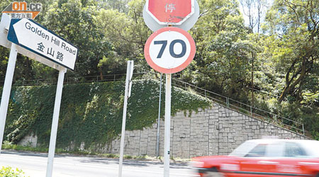 大埔公路琵琶山段車速限制為七十公里，被指容易發生車禍。
