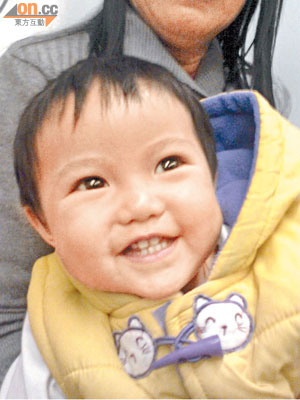 陳旭娟的三歲大女精靈可愛。