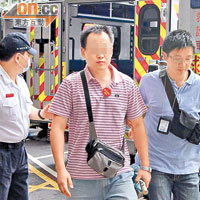 來自北京的遊客報稱撞傷額頭送院。 （陳桂建攝）