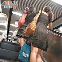 港鐵扶手電梯是偷拍裙底的犯罪黑點。（資料圖片）