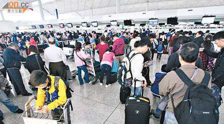 聖誕及元旦假期，有一萬八千多架次航班在赤鱲角機場升降。