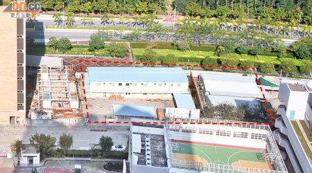 政府擬於天水圍建全港首個中央文物眝藏大樓（紅框示）。（何天成攝）