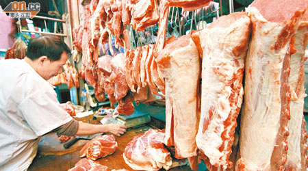 豬肉零售價與批發價上升，肉販苦不堪言，市民也要捱貴肉。
