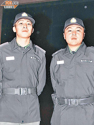 李凌峰（左）及余志銘（右）力阻兇徒斬人，成為生死之交。（梁志雄攝）