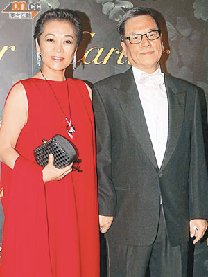 張艾嘉與丈夫王靖雄。（資料圖片）