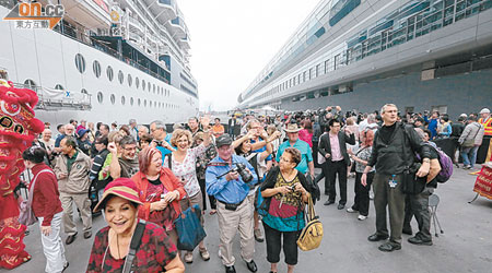 菁英千禧號今年三月成功試泊啟德郵輪碼頭。（資料圖片）