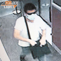 警方發出閉路電視拍下前日銀行劫匪容貌的照片。