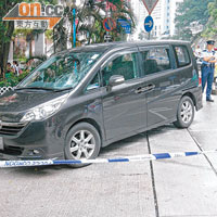 肇事私家車事後被警方調查。