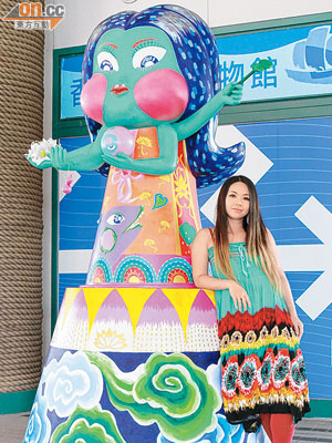 Kiwi以自己的樣子創造守護海洋的女神海娃。（吳啟偉攝）