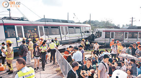 警方仍在調查輕鐵五月發生的出軌事故。（資料圖片）