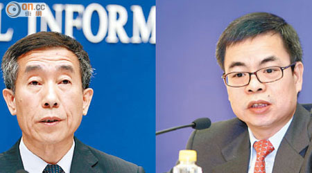 李飛（左）及張榮順（右）明起訪港三天，與港府高官及社會人士討論《基本法》及香港政制問題。（資料圖片）