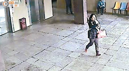 本月初，湖北通城縣一名婦人在醫院偷走嬰兒，過程被閉路電視拍下。