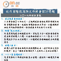 政改首階段諮詢文件將會探討問題