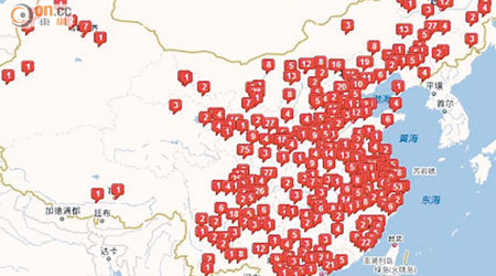 網友在地圖上搜尋「逸夫」關鍵字，製成「邵逸夫地圖」向邵逸夫致敬。