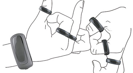手語手鐲能將手語傳譯成語音句子。（互聯網圖片）