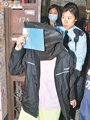 女事主被押返警署扣查。（劉子文攝）